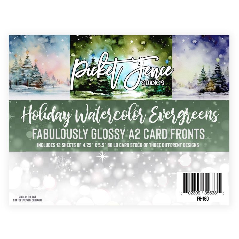 1500x1500 0046 FG 160HolidayWatercolorEvergreensGlossyA2CardFronts