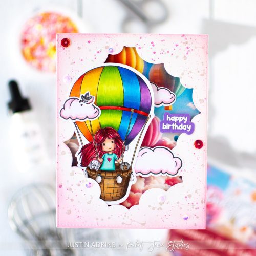 ClimbingCalliope A2CloudPeek A BooCoverPlateDie AdventuresinHotAirBallooningFabulouslyGlossyCardstock CarnivalDaySequinMix JA 1A