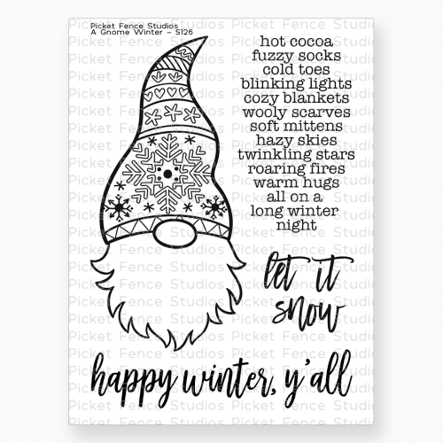 a gnome winter stamp set 254245