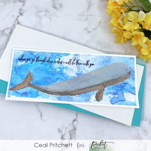 slim line whale and mermaid stencil 104434