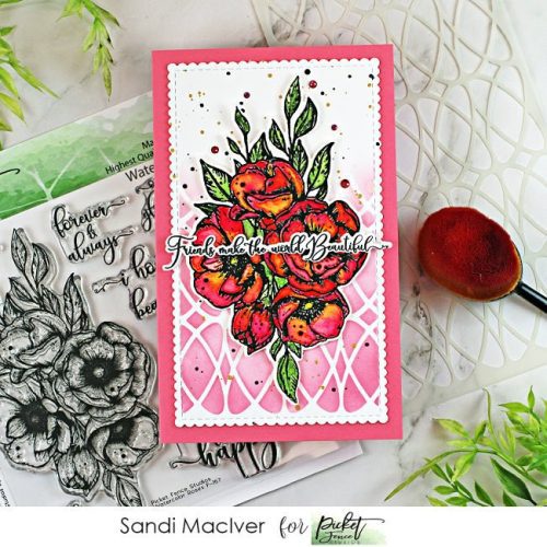 watercolor roses coordinating die 475660